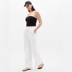 Athleta Retreat Linen High Rise Wide Leg Pant